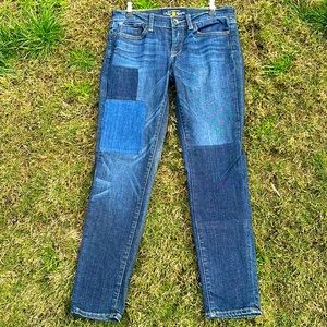 Lucky Brand, Charlie skinny, midrise, brushed blue denim jeans